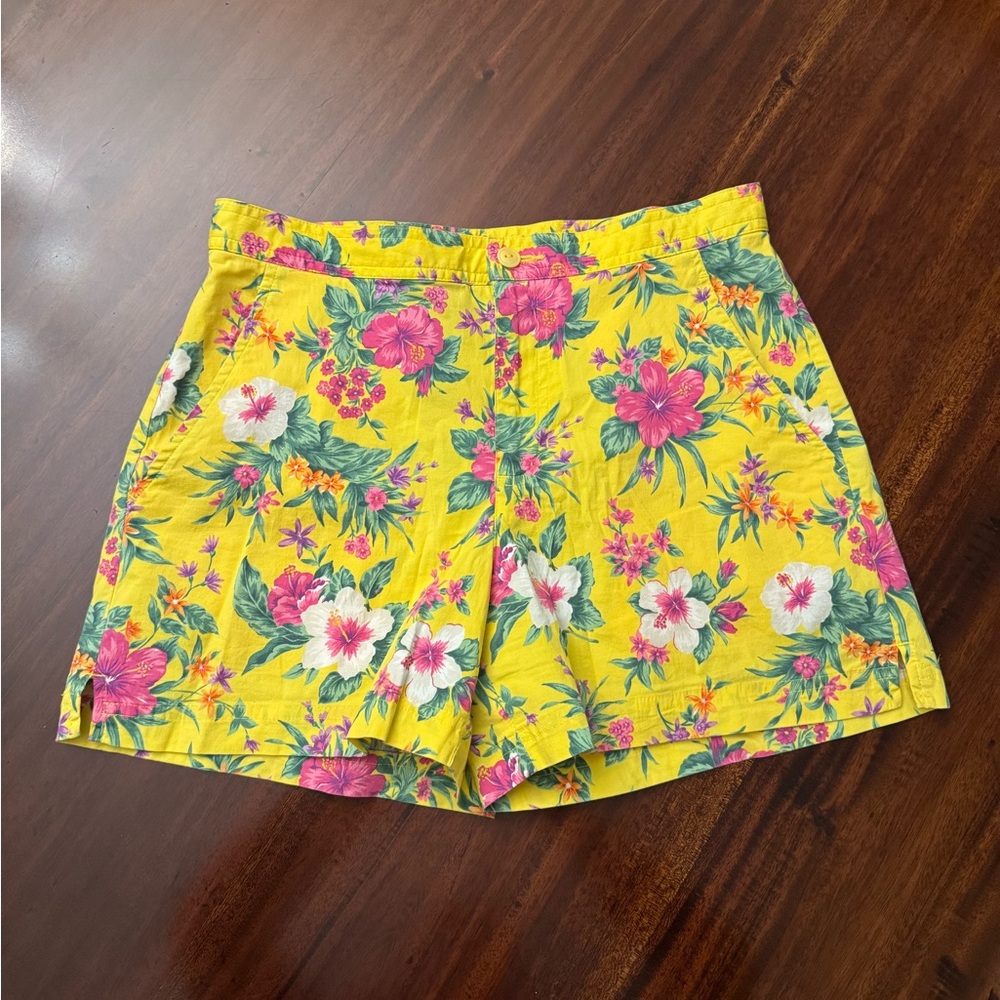 Ralph Lauren Yellow and Pink Floral Print Shorts 🌸